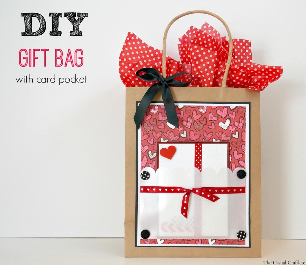 DIY Gift Bag with card pocket plus {FREE Printable Card} - Purely Katie