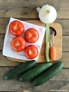 Cucumber Tomato Onion Salad TheCasualCraftlete