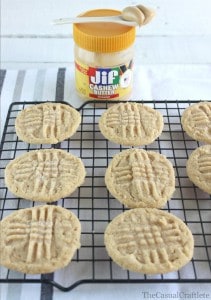 Cashew Butter Cookies Recipe www.thecasualcraftlete.com