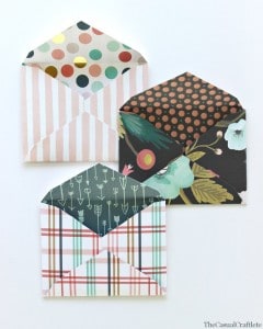 Pretty Scrapbook Paper Envelopes by www.thecasualcraftlete.com