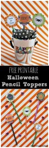 Free Printable Halloween Pencil Topper by TheCasualCraftlete.com