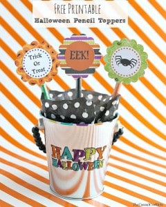 Free Printable Halloween Pencil Toppers by www.thecasualcraftlete.com