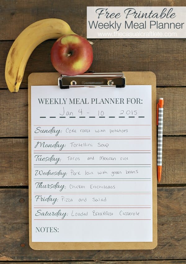 free printable weekly meal planner purely katie