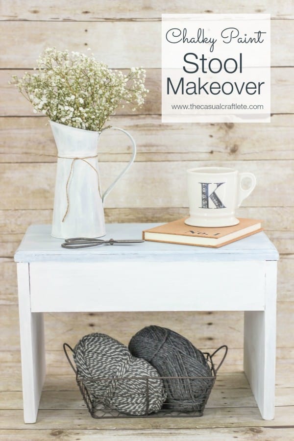 Chalky Paint Stool Makeover