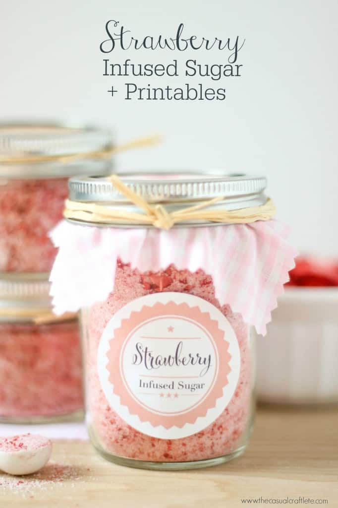 Strawberry Insfused Sugar + Printables