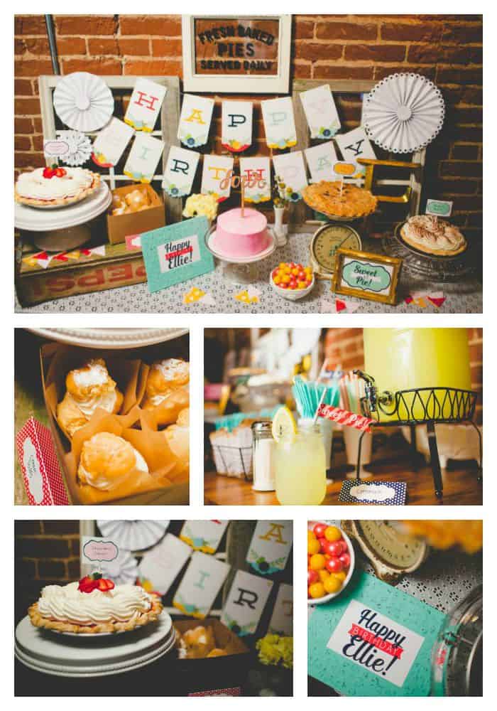 Sweet As Pie Birthday Party - a vintage style party at a sweet little ...