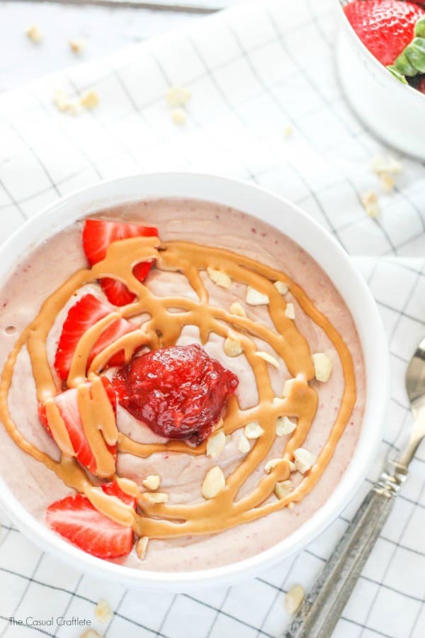 Peanut Butter and Jelly Smoothie Bowl