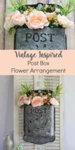 Vintage Inspired Post Box Flower Arrangement By TheCasualCraftlete.com ...