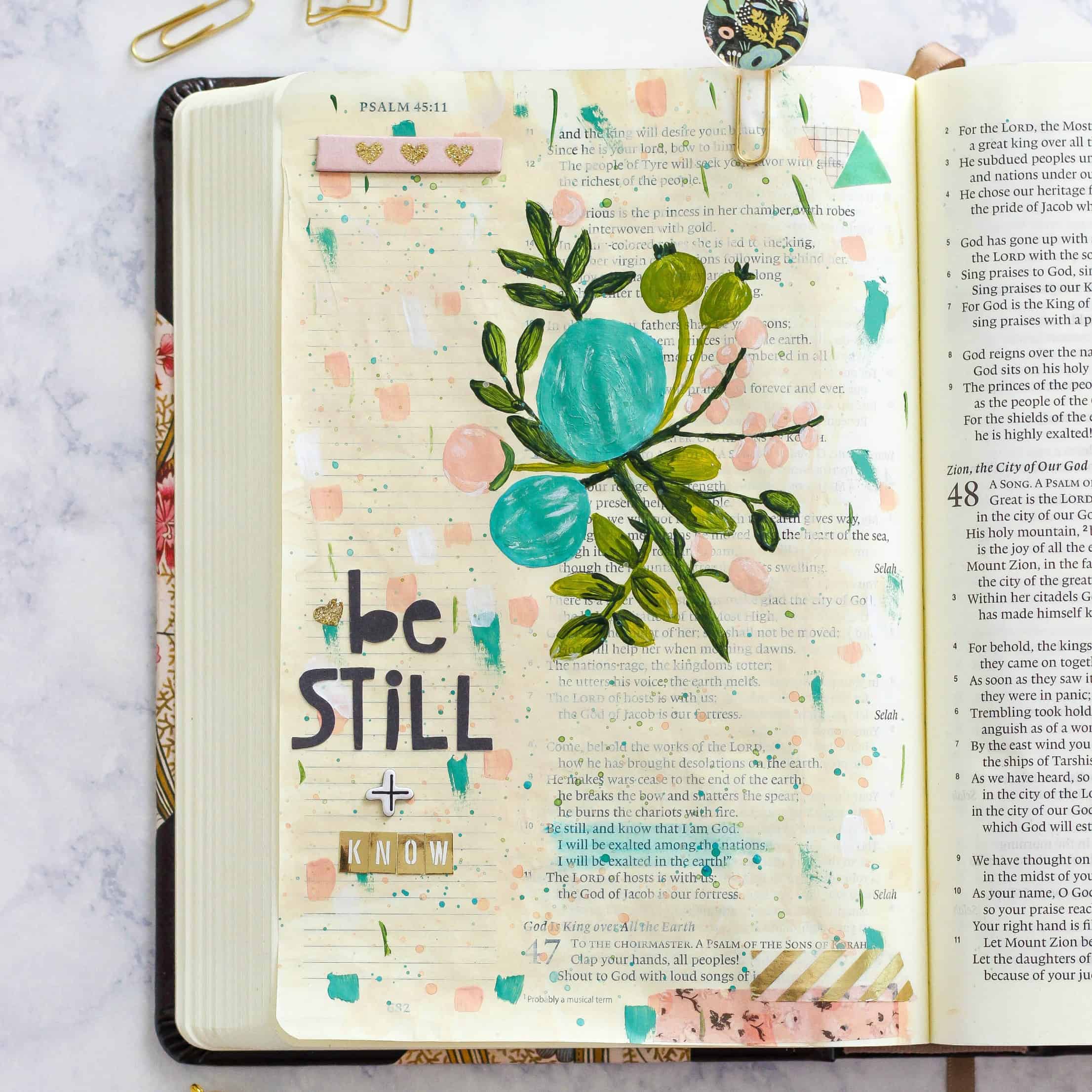 Bible Journaling Kit Printable Spring Theme Rejoice in the Lord